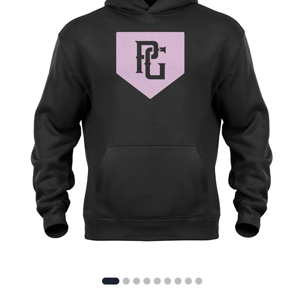 PG Perfect Game Black and Pink Dish Graphic Hoodie Men’s Medium NWT